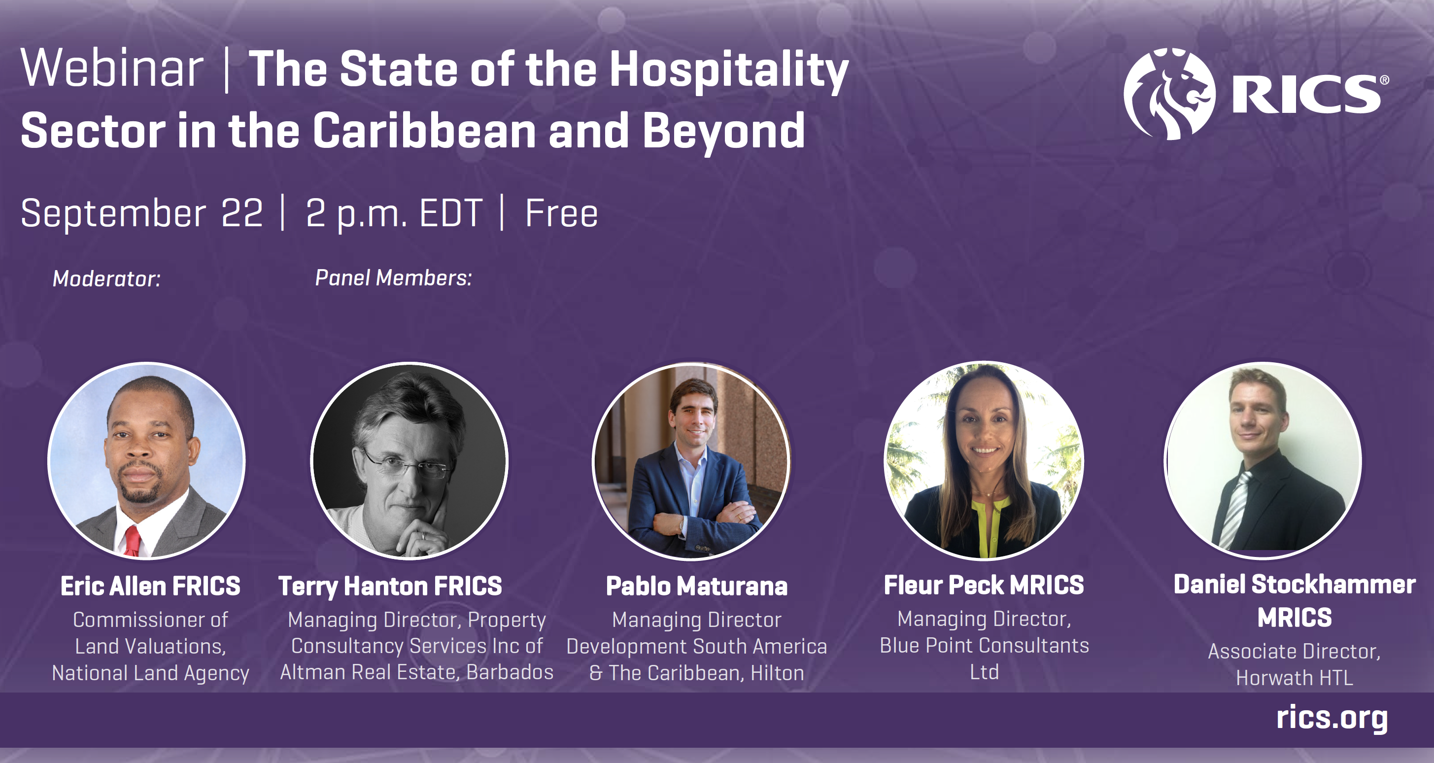 The State of the Hospitality Sector in the Caribbean & Beyond Webinar, Tues 22 Sept 2020