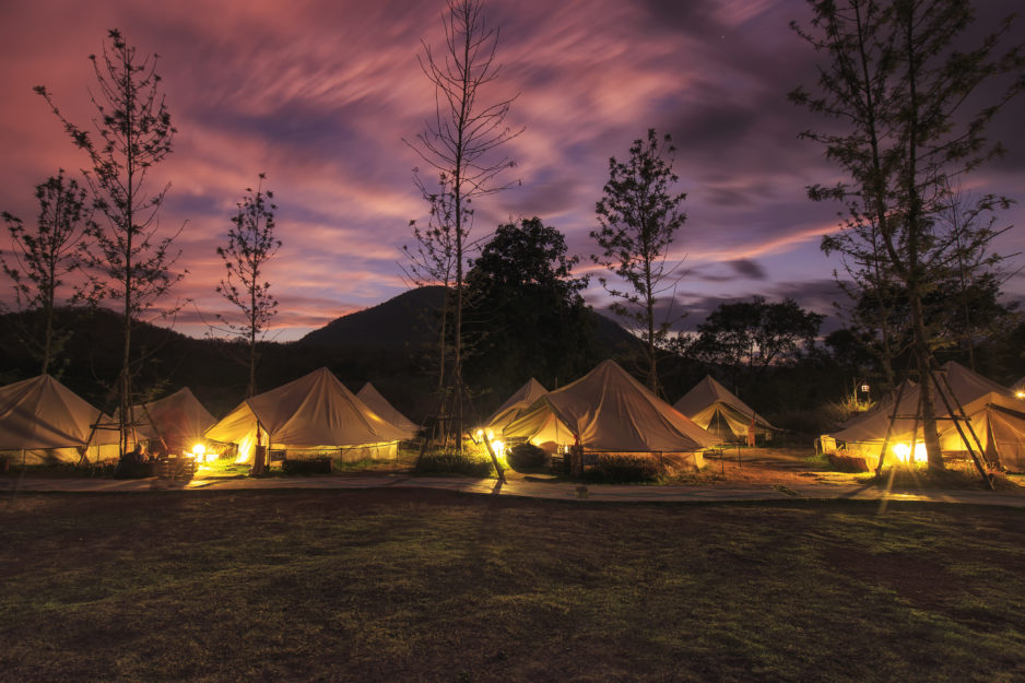 Glamping Canvas bell tents