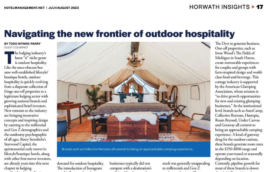 Navigating the new frontier of Outdoor Hospitality, by Todd Wynne-Parry