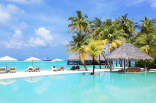 Tropical resort in Maldives.